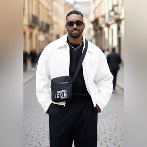 Dsquared2 Man Black  polyamide - Cow Leather Be Icon Crossbody Shoulder Bag